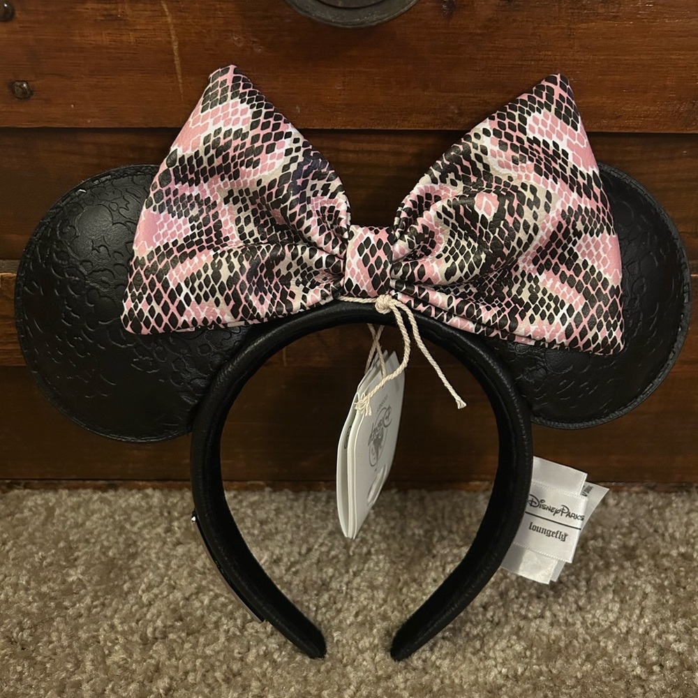 Disney Parks Loungefly Animal Print Minnie Mouse Ears Headband - NWT